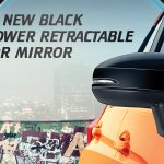 New Black Power Retractable Door Mirror